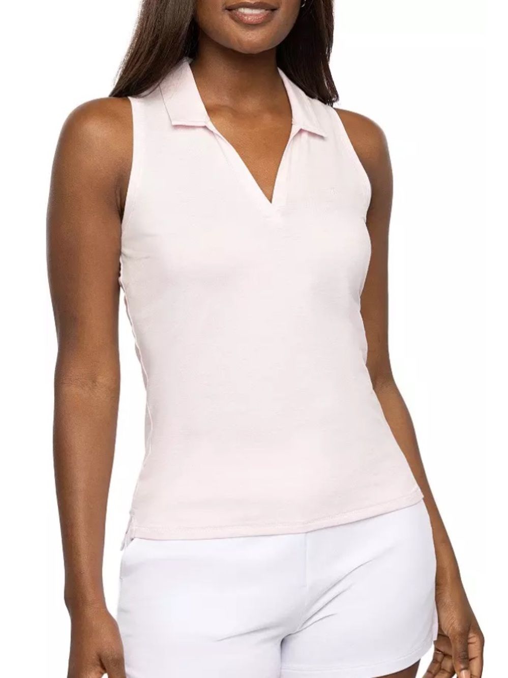 Travis Mathew Women’s Sleeveless Majorca Golf Polo - Pale Pink | M